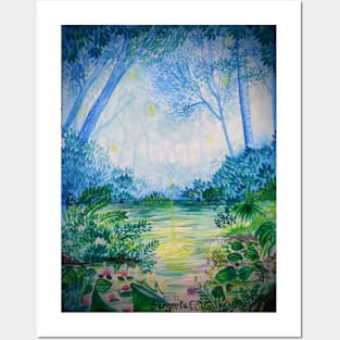 Enchanted lake Posters and Art